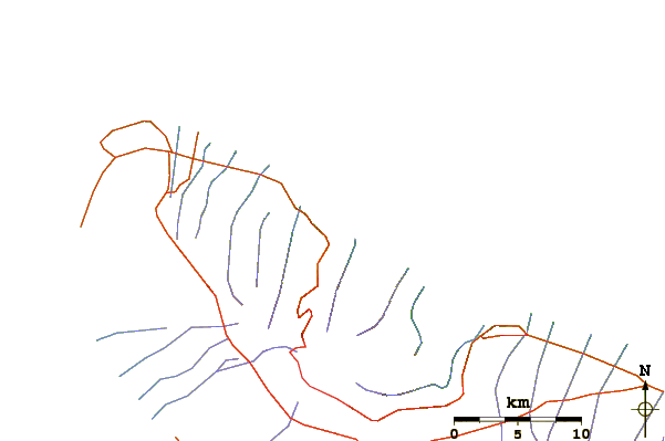 Carreteras y ríos cerca de Honokane Bay