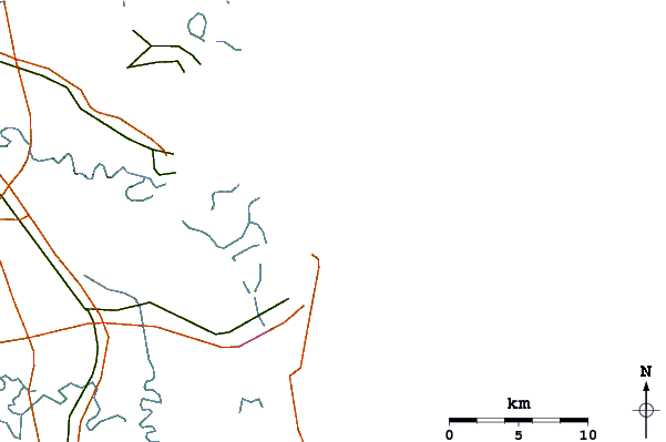 Carreteras y ríos cerca de Hooks