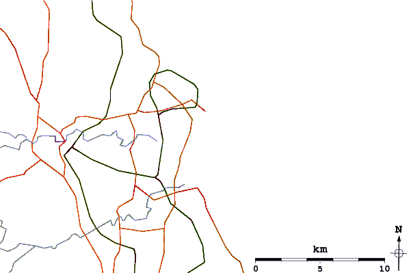 Carreteras y ríos cerca de Horse Head Reef