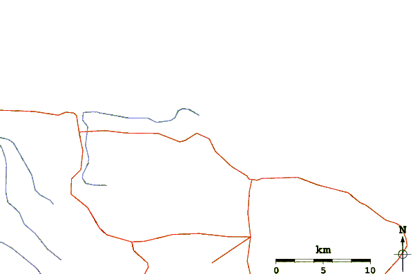 Carreteras y ríos cerca de Horseshoe Bay