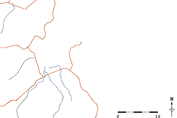 Carreteras y ríos cerca de Hot Water Beach