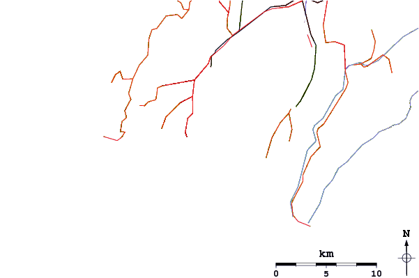Carreteras y ríos cerca de Houghton Bay