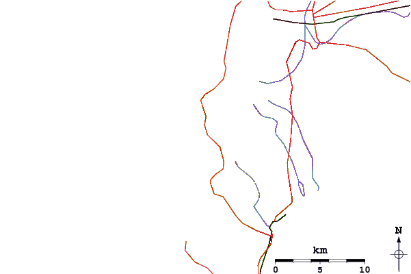 Carreteras y ríos cerca de Hout Bay
