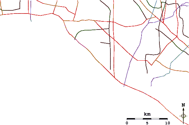 Carreteras y ríos cerca de Huntington Cliffs