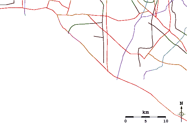 Carreteras y ríos cerca de Huntington Pier
