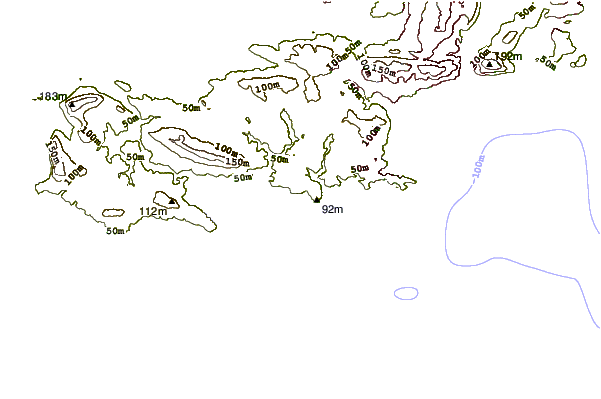 Costa alrededor de Hunts Bay