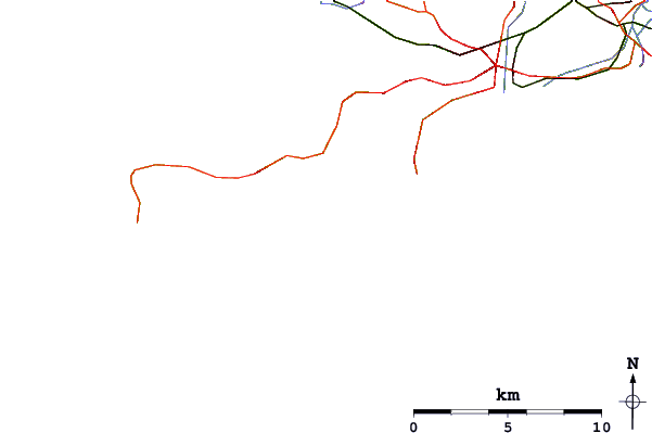Carreteras y ríos cerca de Hunts Bay