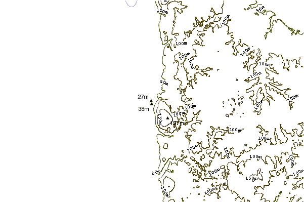 Costa alrededor de Huzzawouie (Huzzas)