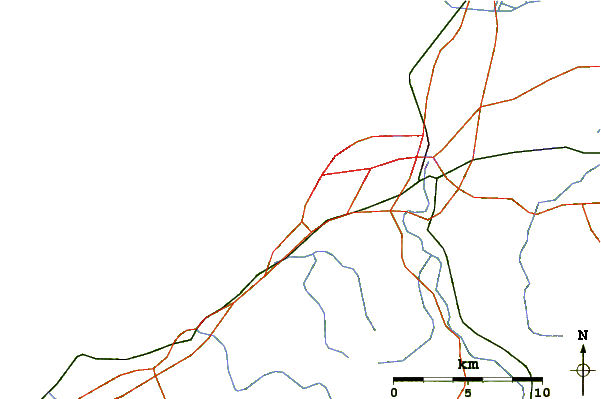 Carreteras y ríos cerca de Ilbaritz - Marbella