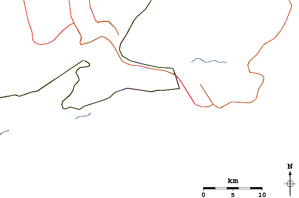 Carreteras y ríos cerca de Ilha Porchat