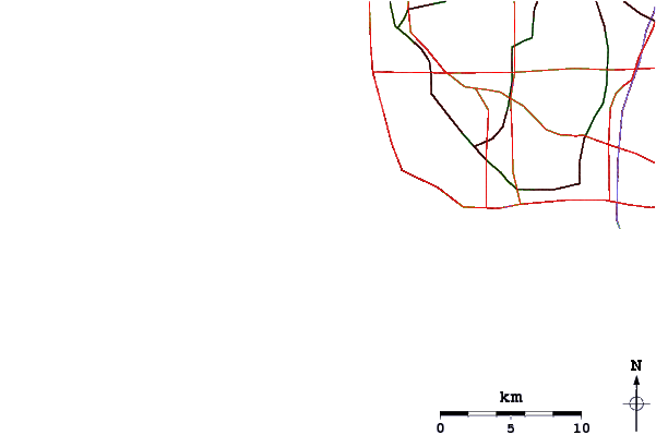 Carreteras y ríos cerca de Indicator