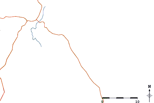 Carreteras y ríos cerca de Ingu Beach
