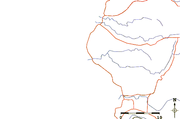 Carreteras y ríos cerca de Isla Negra