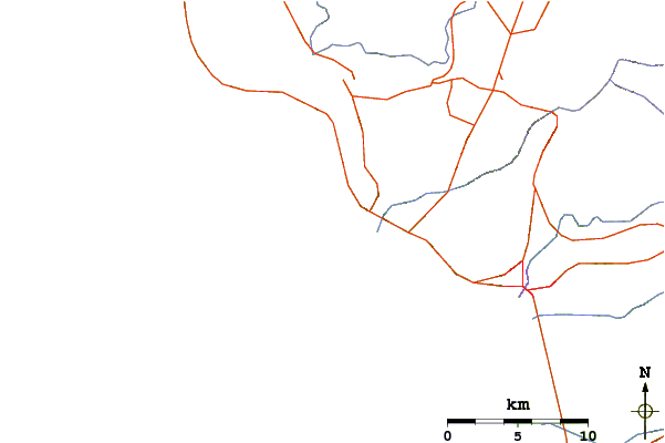 Carreteras y ríos cerca de Islas de Todos Santos