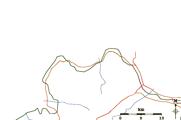 Carreteras y ríos cerca de Isola Delle Femmine
