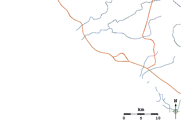 Carreteras y ríos cerca de Ixtapa Island