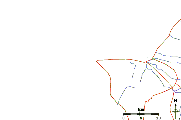 Carreteras y ríos cerca de Kaena Point