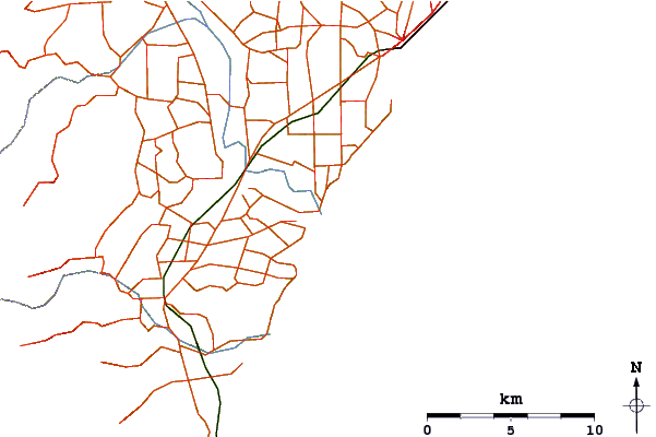 Carreteras y ríos cerca de Kakanui River Mouth