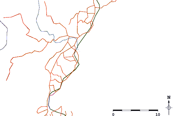 Carreteras y ríos cerca de Karitane Point