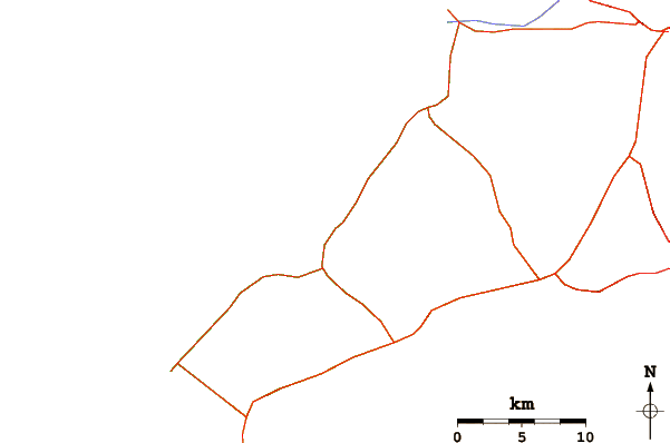 Carreteras y ríos cerca de Keawaiki Bay