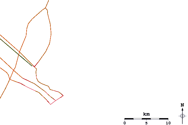 Carreteras y ríos cerca de Kirbys Point