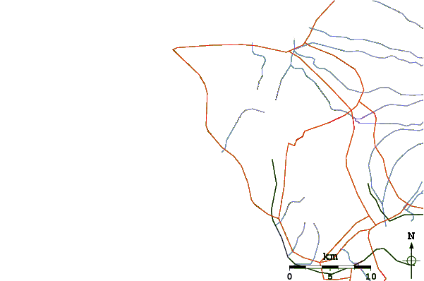 Carreteras y ríos cerca de Klausmeyers