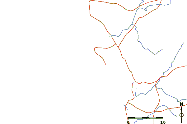Carreteras y ríos cerca de Kudle -Beach (Gokarna)