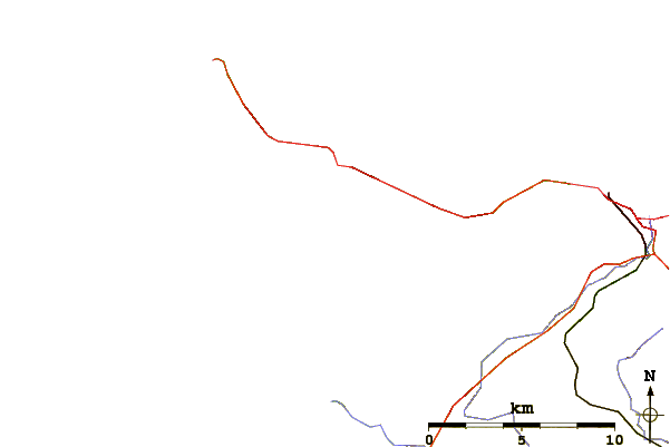 Carreteras y ríos cerca de La Crecque