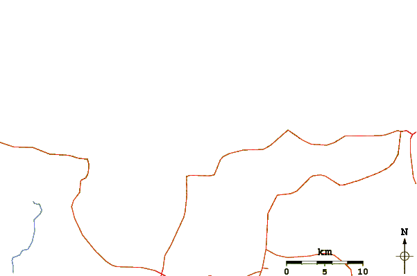 Carreteras y ríos cerca de La Esmeralda