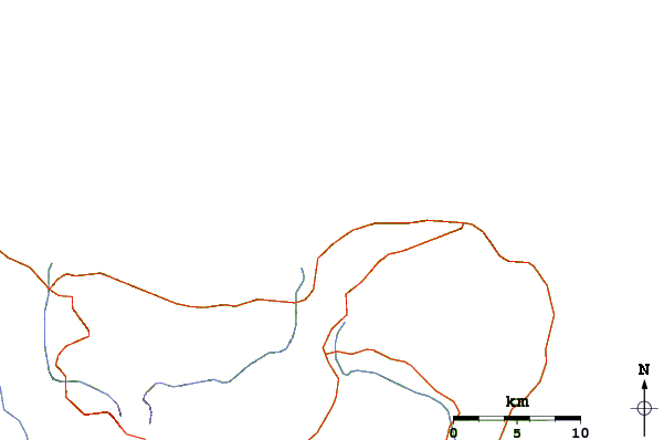Carreteras y ríos cerca de La Preciosa