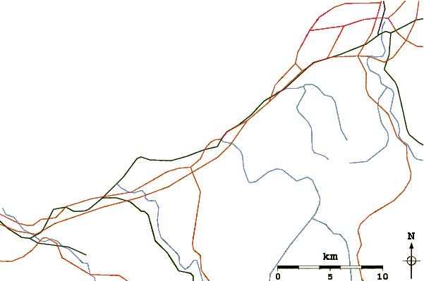 Carreteras y ríos cerca de Le Port