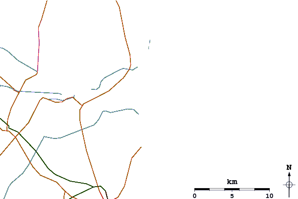 Carreteras y ríos cerca de Lido Carabiniere or Carramba