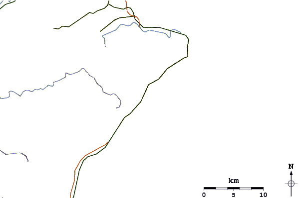 Carreteras y ríos cerca de Lightning Bolt