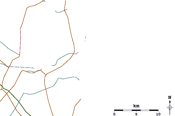 Carreteras y ríos cerca de Marina Romea