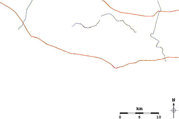 Carreteras y ríos cerca de Marshalls