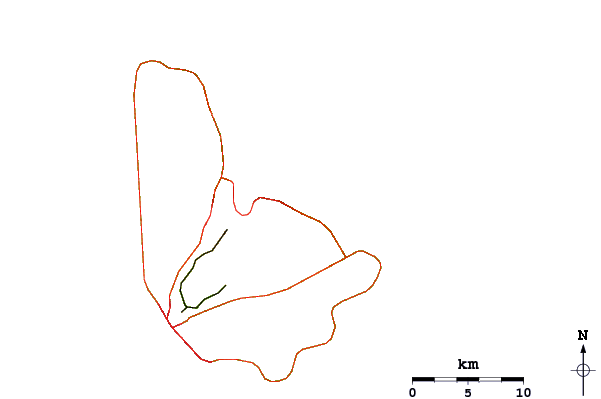 Carreteras y ríos cerca de Martin's Bay