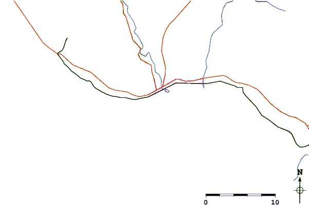Carreteras y ríos cerca de Mitchell's Cove