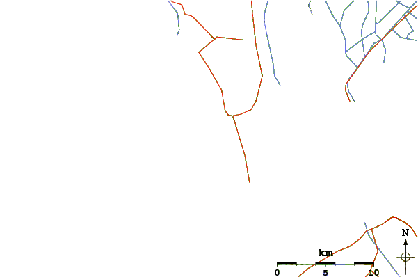 Carreteras y ríos cerca de Mitikas Reef
