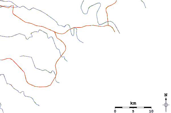 Carreteras y ríos cerca de Mngazi