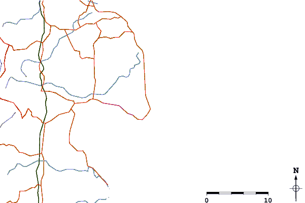 Carreteras y ríos cerca de Moffats Left