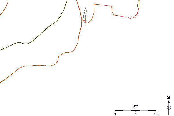 Carreteras y ríos cerca de Monahans Dock