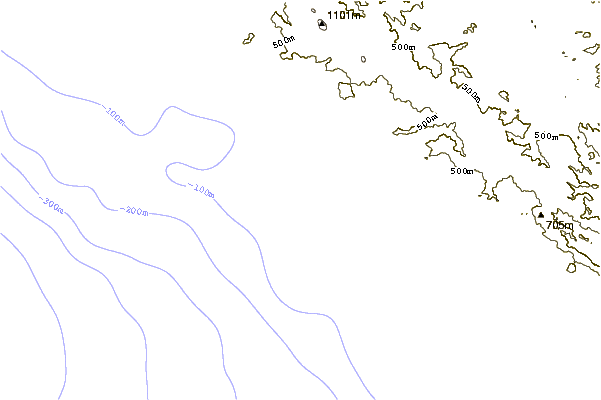 Costa alrededor de Moonstone