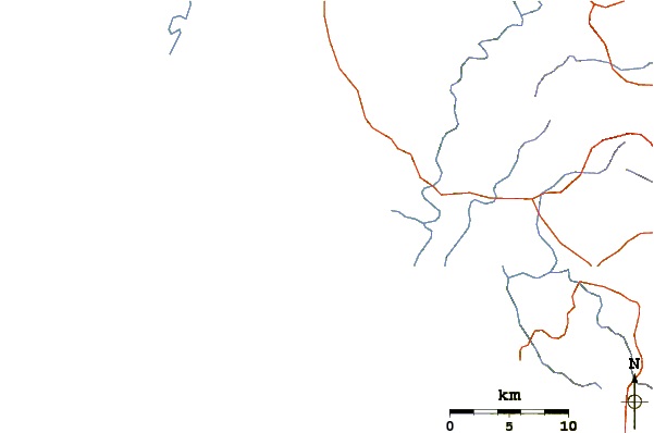 Carreteras y ríos cerca de Morro Negrito