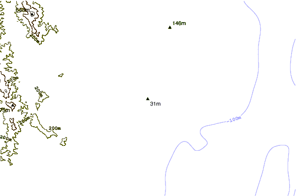 Costa alrededor de Mosquito Bay