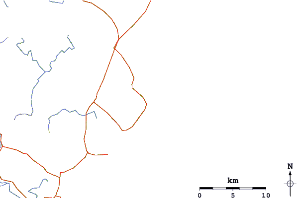 Carreteras y ríos cerca de Mosquito Bay