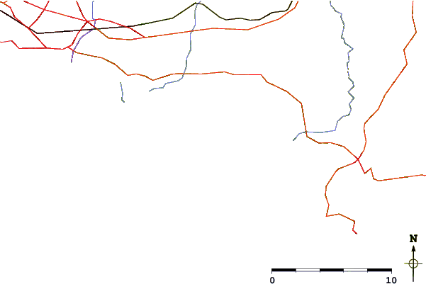 Carreteras y ríos cerca de Mothecombe