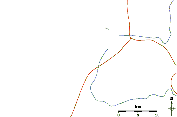 Carreteras y ríos cerca de Moulay Bousselham