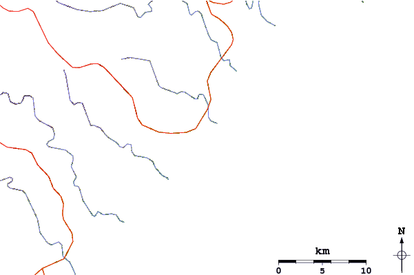 Carreteras y ríos cerca de Mpande Bay