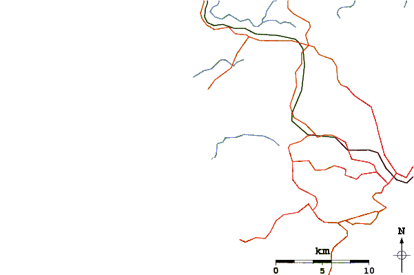 Carreteras y ríos cerca de Mussel Rock