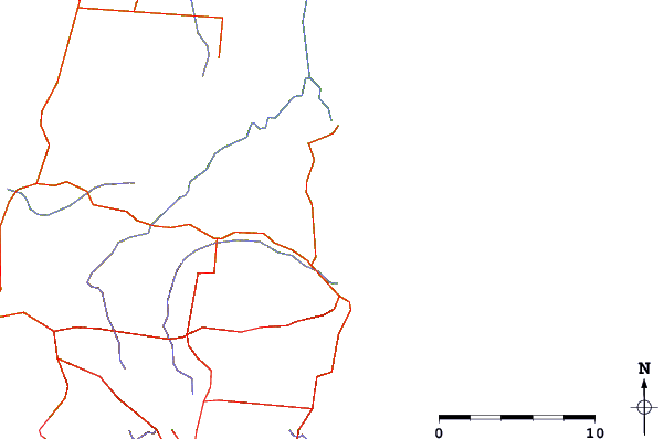Carreteras y ríos cerca de King Island - Narracoopa Beach